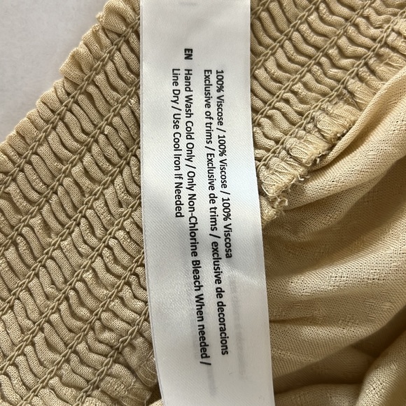 Boutique Light Camel Boho Embroidered Lace V-Neck Long Sleeve Crop Blouse XS NWT - Picture 11 of 11